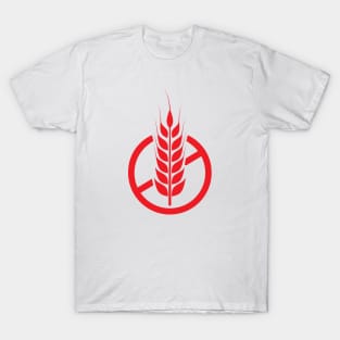 No Gluten Sign (red) T-Shirt